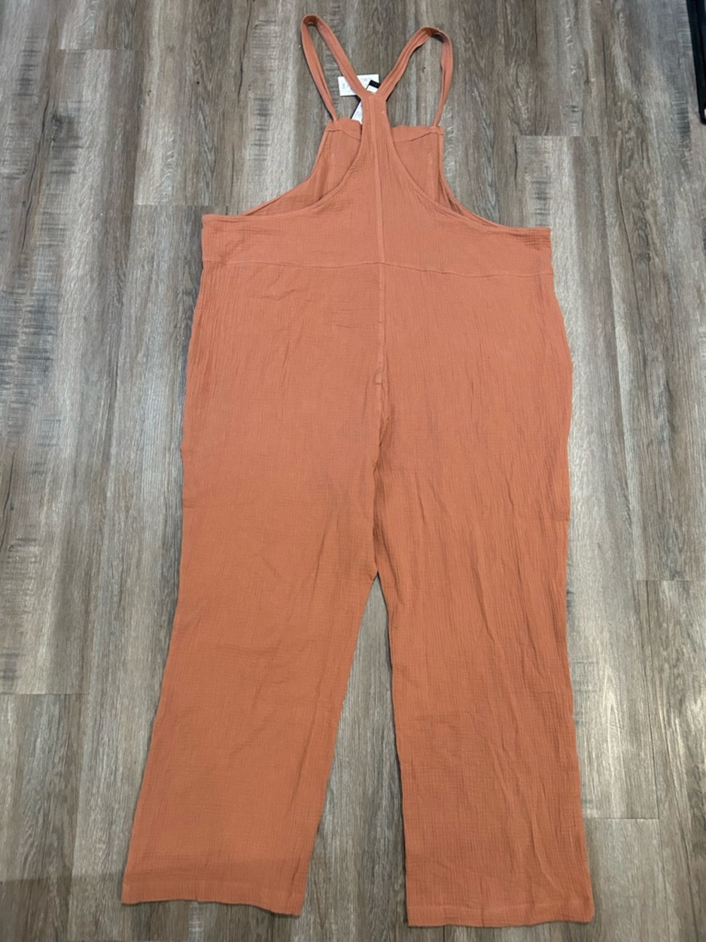 Boho Chic Gauze Cotton Rust Overalls NWT Women’s size XXL - Picture 9 of 12